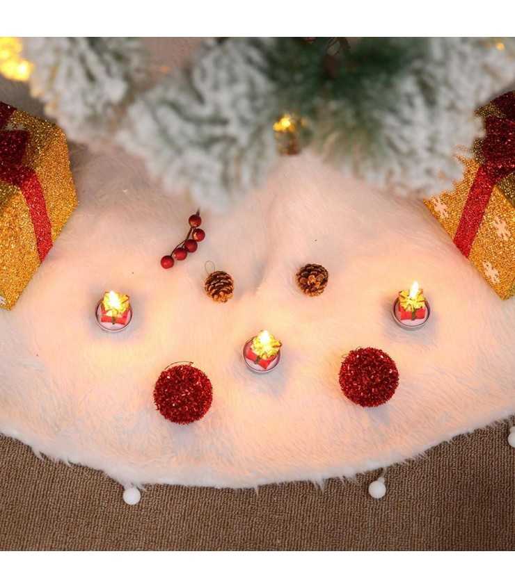 Tapis de sapin de Noël Blanc - Décorations Noel